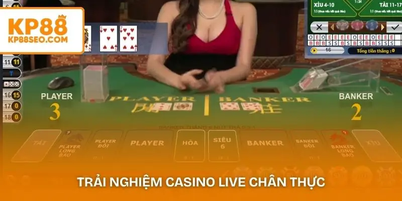 Trải nghiệm casino live chân thực khi tham gia Baccarat trực tiếp KP88